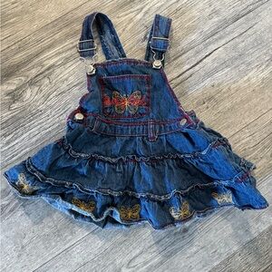Vintage 2B Real “babygirl” denim dress overalls